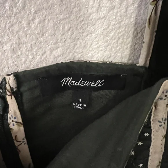 Madewell Green Patchwork Mini Dress | Size 4 - Picture 10 of 12